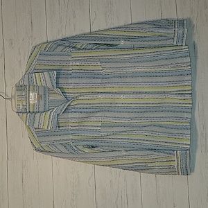 Christopher & Banks | Button Up Striped Detailed Top | Large